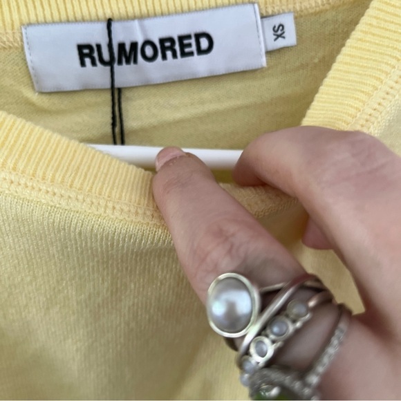 NWT Rumored Butter Yellow Everyday Sweater (XS) – Soft Luxe Minimalist Knit - Picture 3 of 13